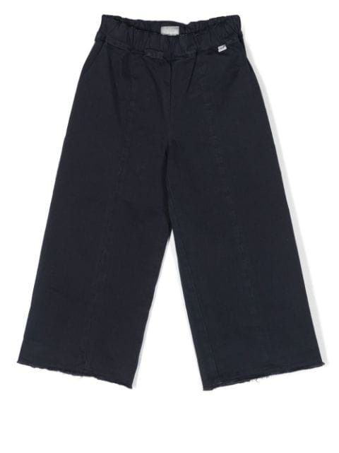 elasticated wide-leg trousers