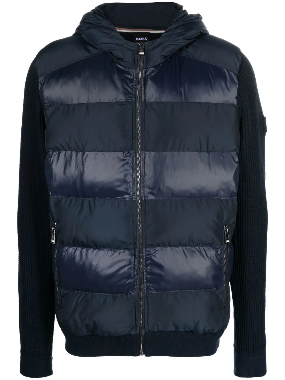 

BOSS panelled padded jacket - Blue