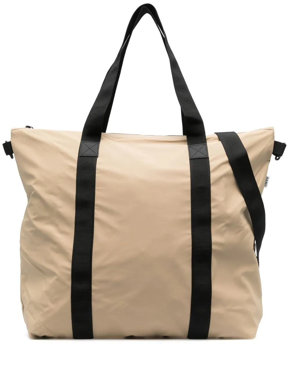 

Rains matte-finish zipped tote bag - Neutrals