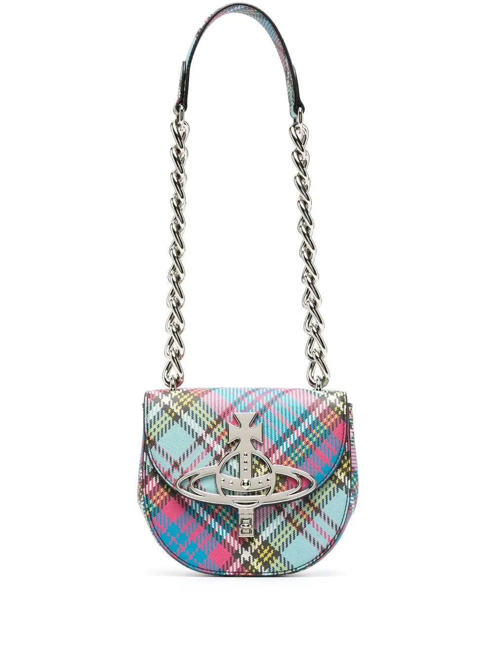 

Vivienne Westwood Sofia tartan-check crossbody bag - Blue