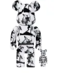 MEDICOM TOY x Brandalism Highwayman BE@RBRICK 100% and 400% figure set - White