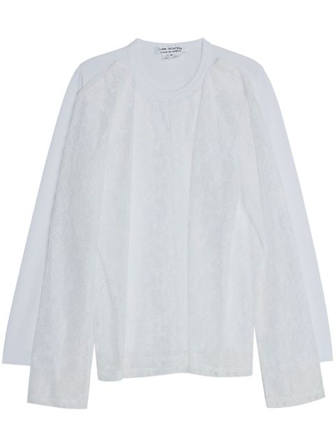 Comme Des Garcons Comme Des Garcons lace-panel detail T-shirt Women