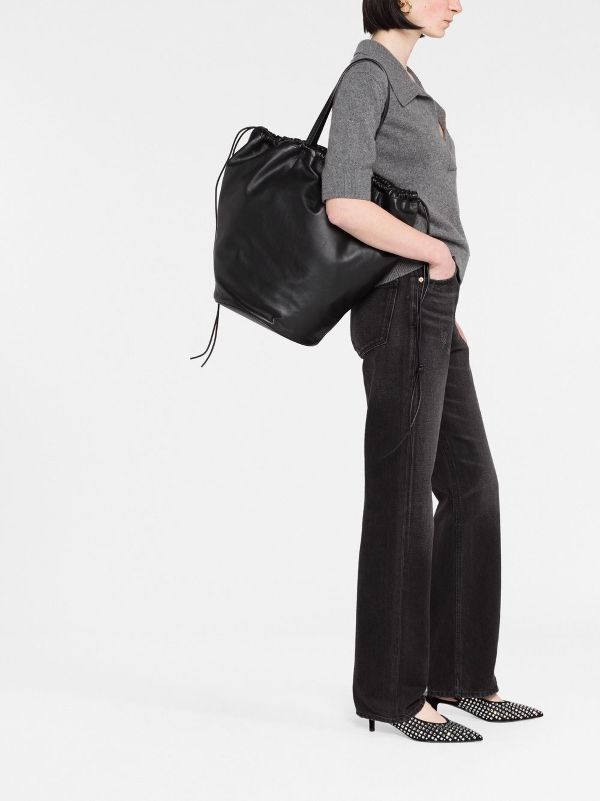 KHAITE Osa Leather Drawstring Tote Bag - Farfetch