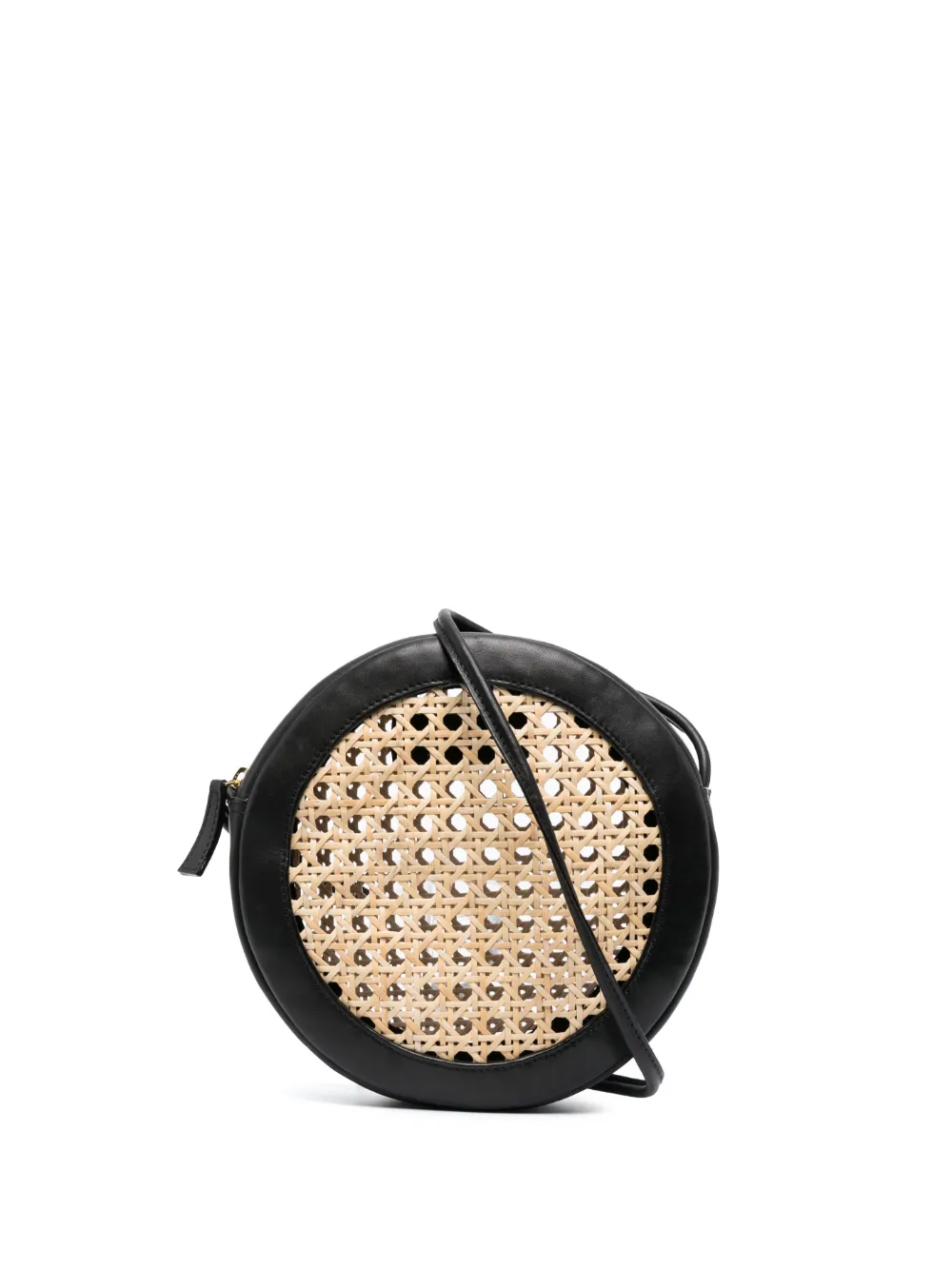 St. Agni Black Rattan Crossbody Bag