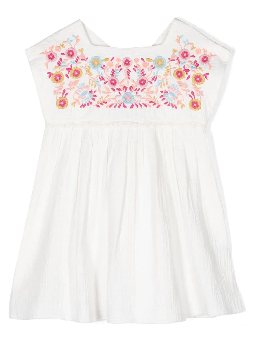 LOUISE MISHA FLORAL-EMBROIDERED DRESS