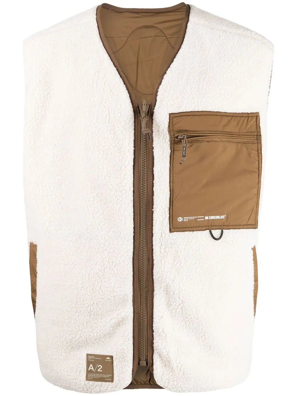 

CHOCOOLATE reversible fleece gilet - Brown