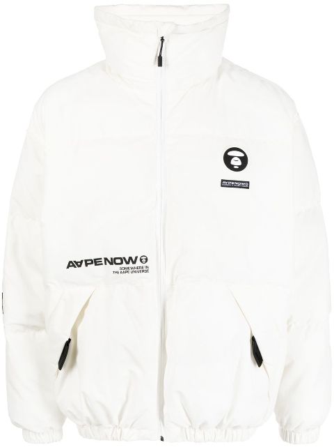 AAPE BY *A BATHING APE logo-patch padded jacket Men