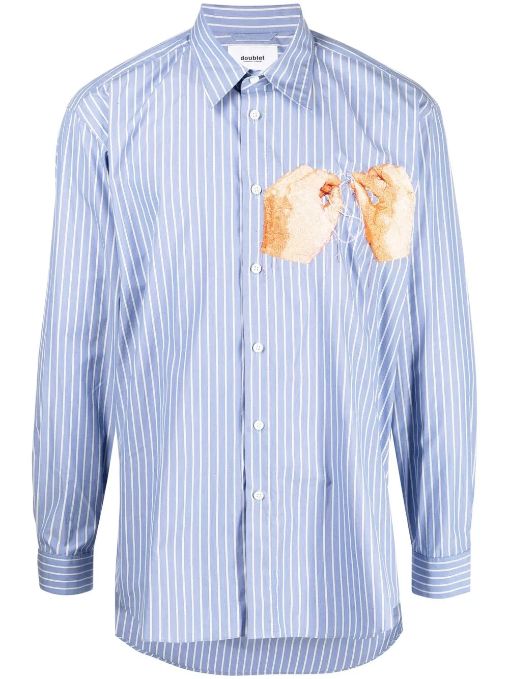 

Doublet graphic-print button-up shirt - Blue