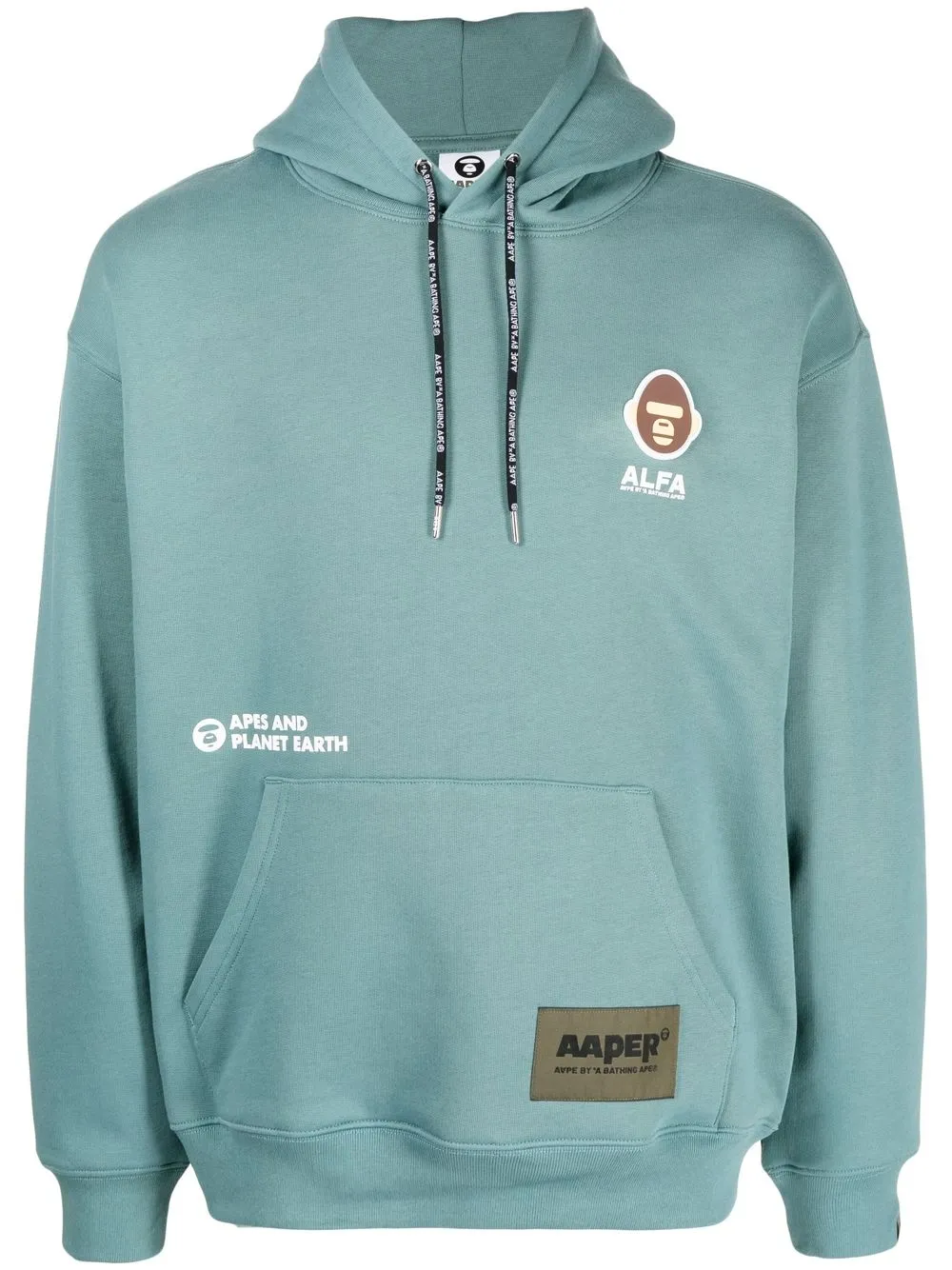 

AAPE BY *A BATHING APE® hoodie con logo estampado - Verde