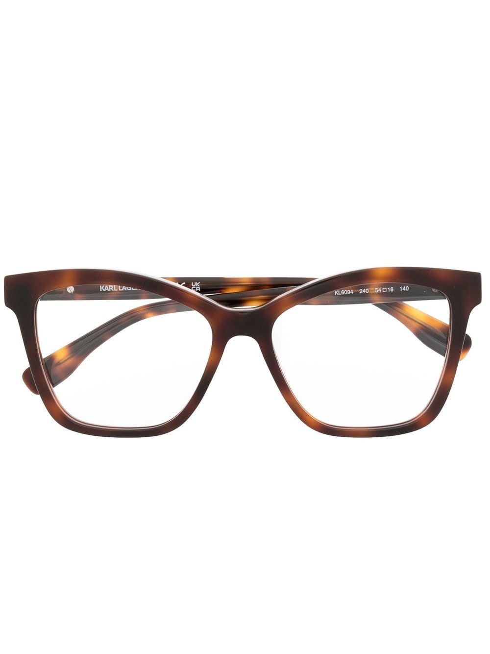 Karl Lagerfeld logo-plaque Tortoiseshell Glasses - Farfetch