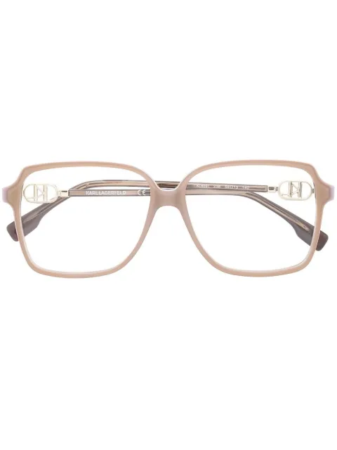 Karl Lagerfeld logo-plaque square-frame glasses