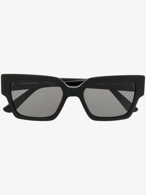 Karl Lagerfeld lentes del sol con armazón cuadrada y logo estampado