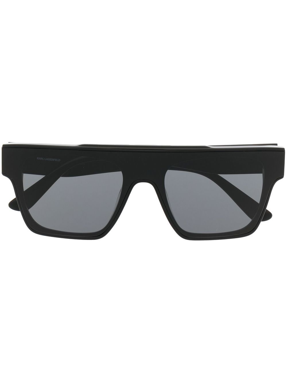 karl lagerfeld lunettes de soleil carrées à logo imprimé - noir