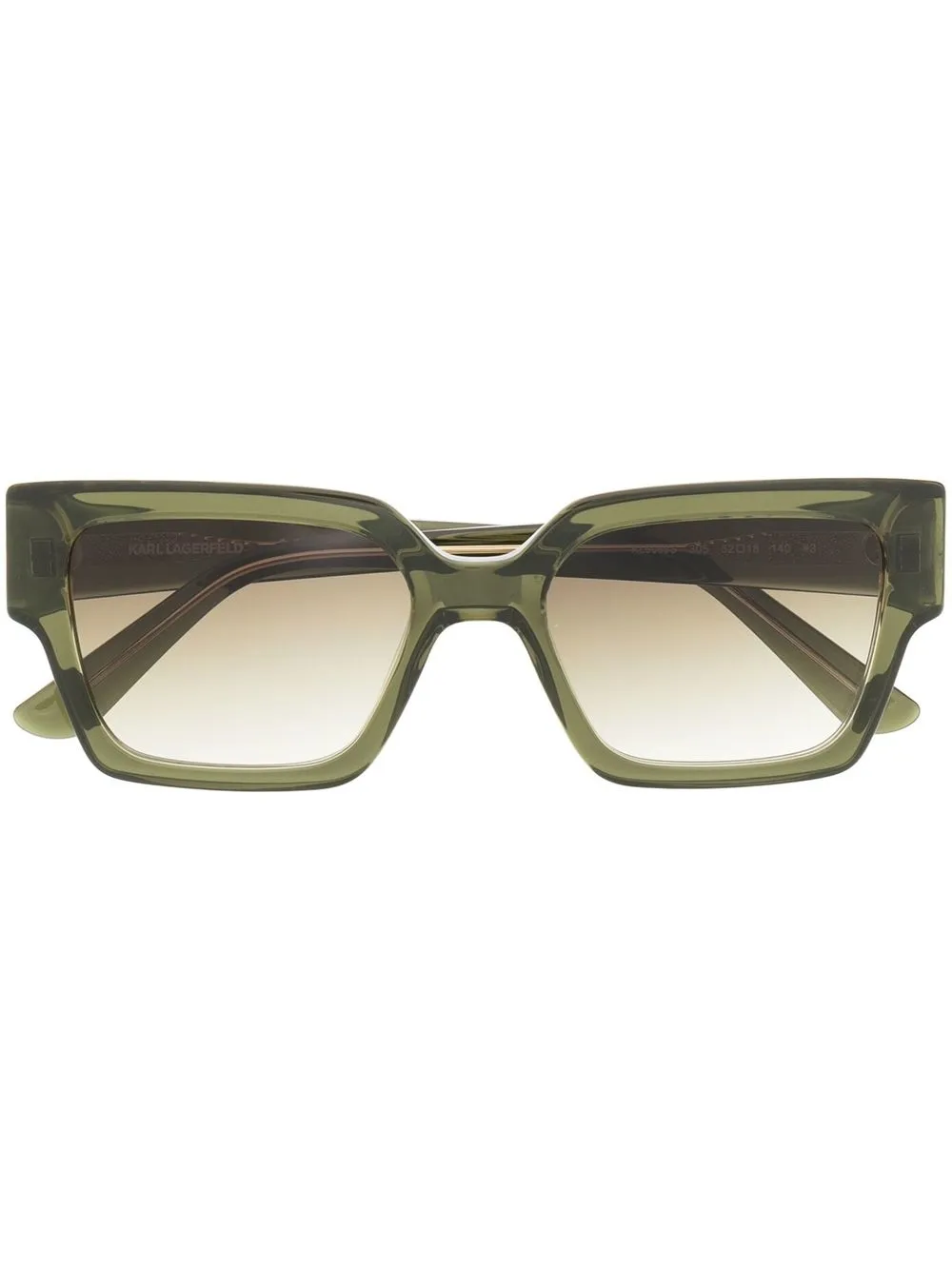 

Karl Lagerfeld logo-print square-frame sunglasses - Green