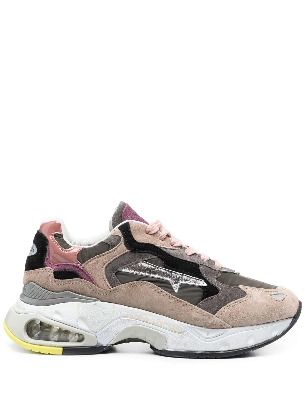 

Premiata panelled low-top sneakers - Pink