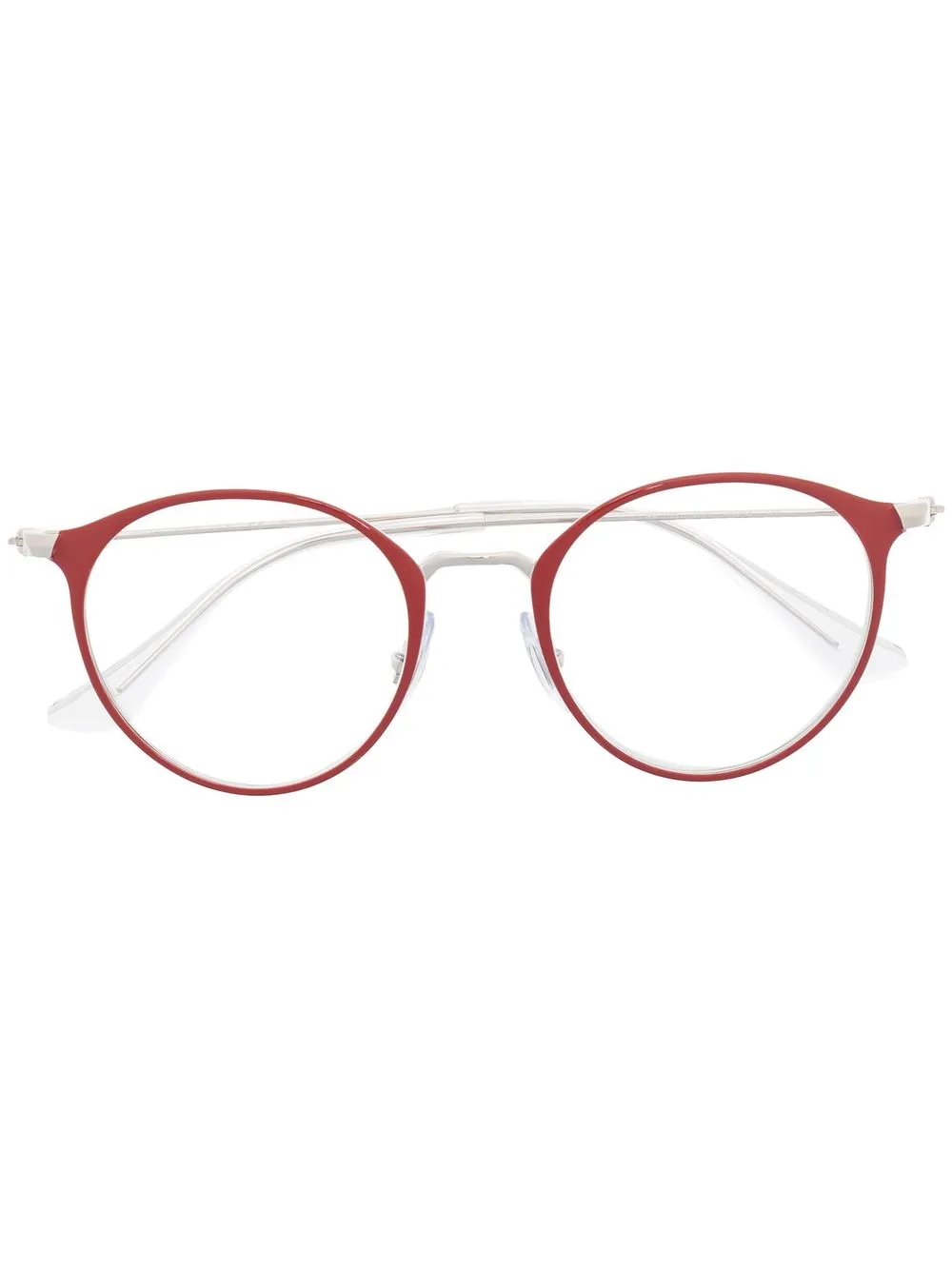 

RAY-BAN JUNIOR lentes con armazón redonda y logo - Rojo