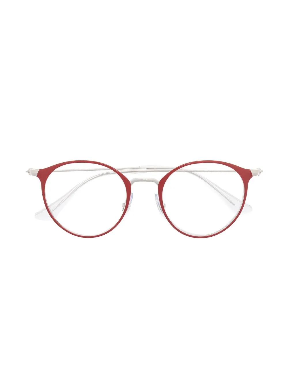 

RAY-BAN JUNIOR logo round-frame glasses - Red