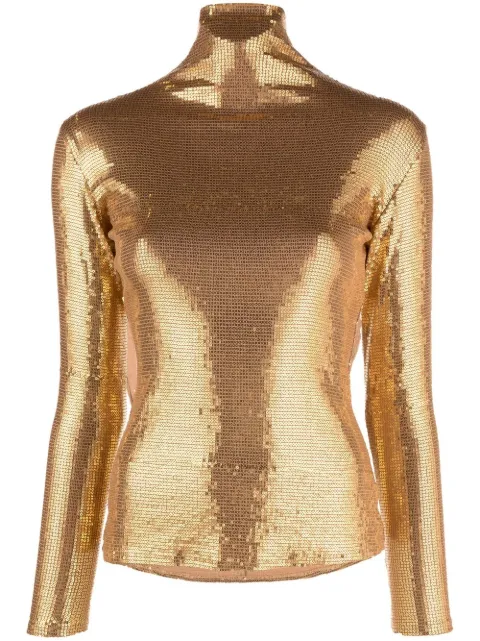 Atu Body Couture sequinned high-neck top