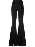 Murmur hook and eye flared trousers - Black