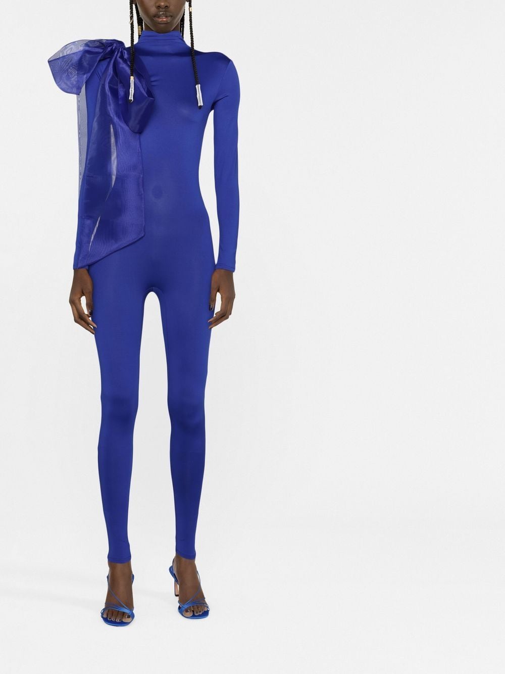 Atu Body Couture Jumpsuit met strikdetail - Blauw
