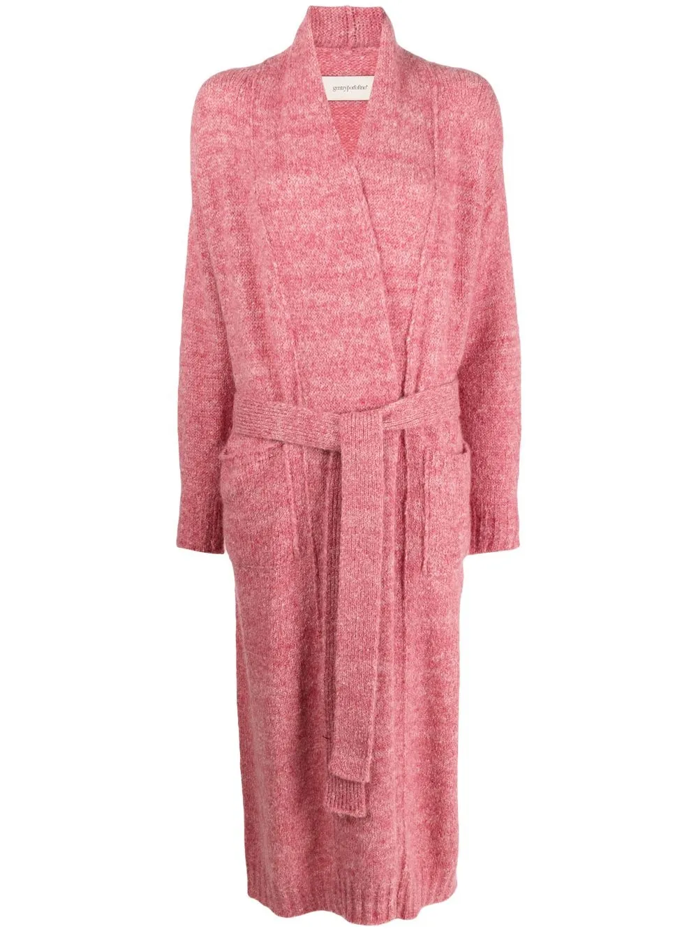 

Gentry Portofino longline belted cardigan - Pink