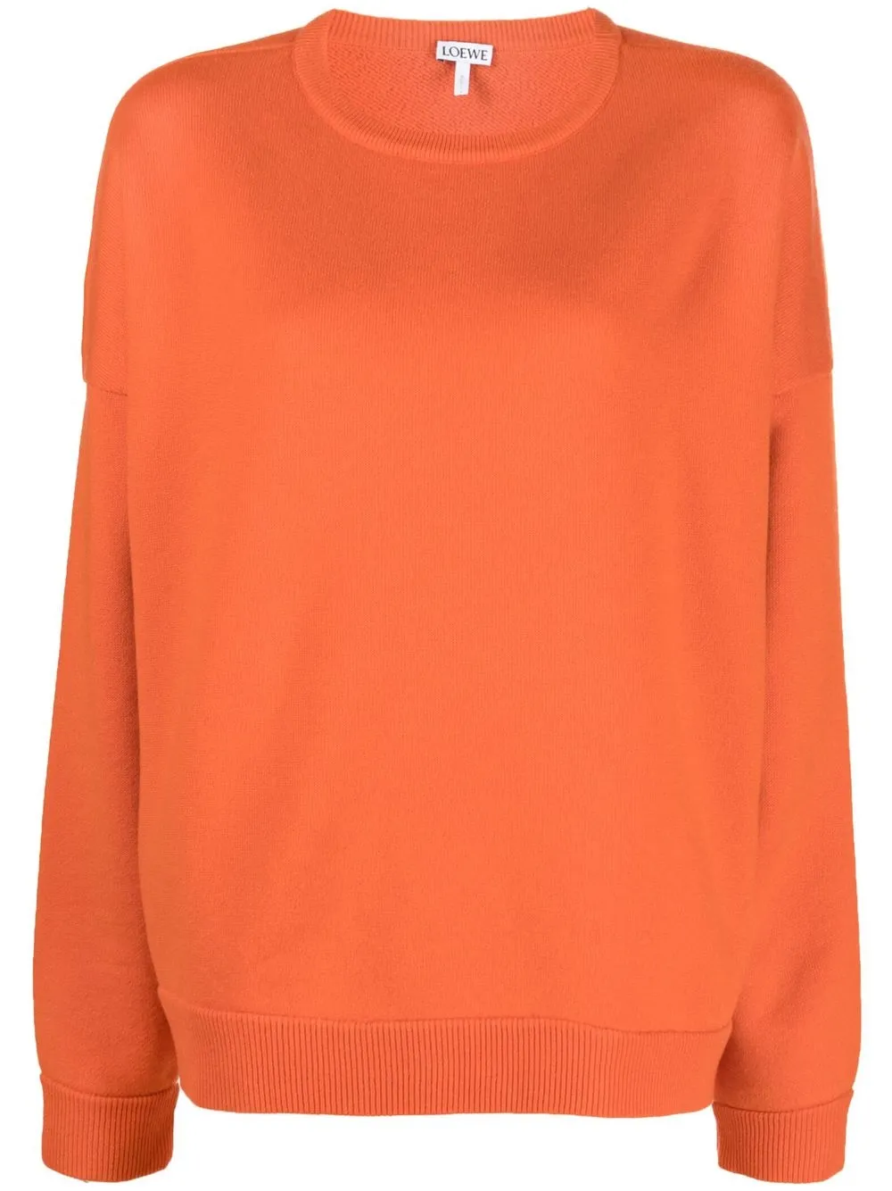 

LOEWE suéter de cachemira con cuello redondo - Naranja