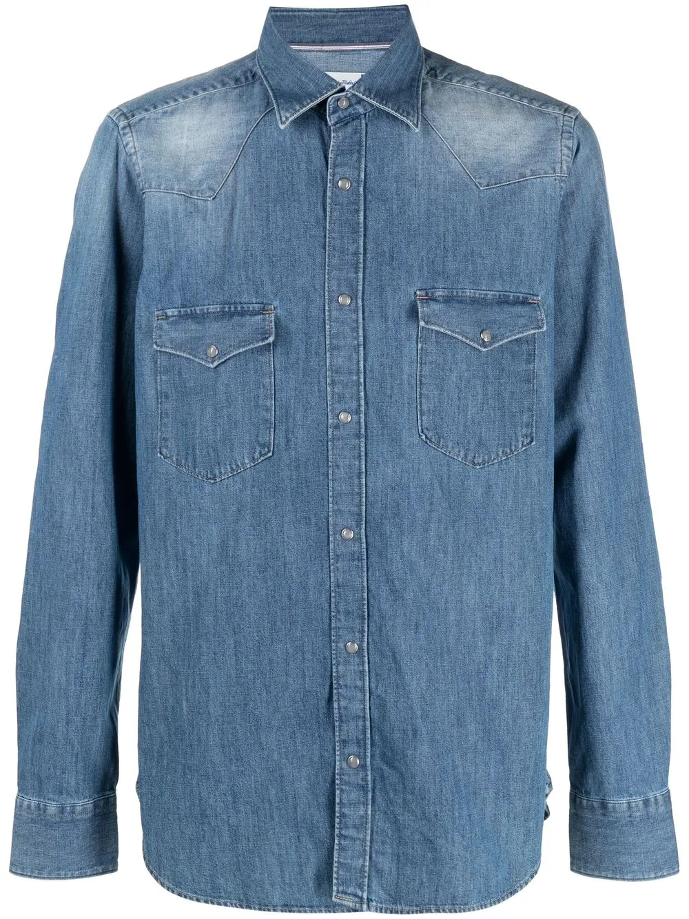 Tintoria Mattei press-stud Fastening Denim Shirt - Farfetch