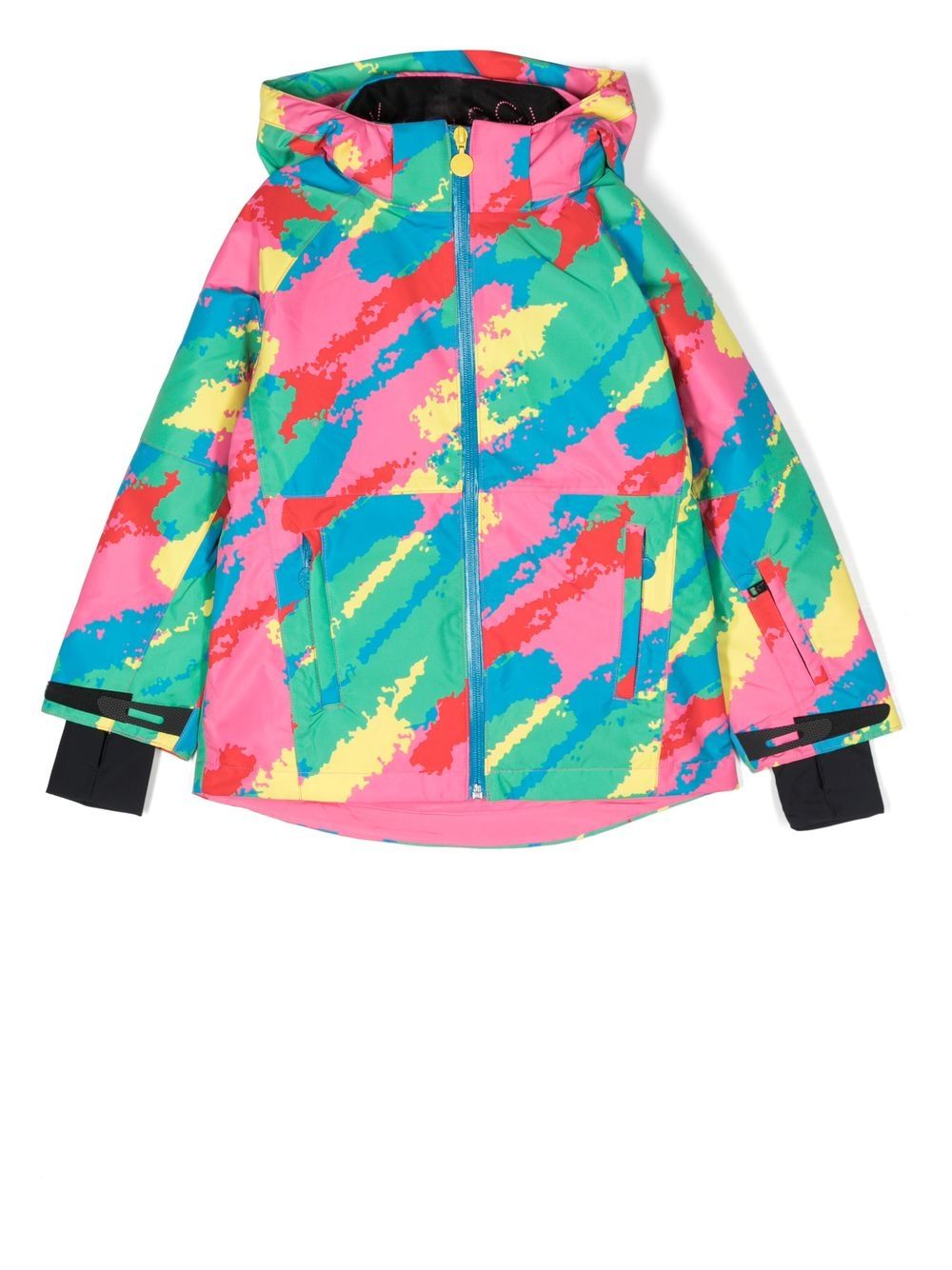 

Stella McCartney Kids chamarra con capucha y estampado abstracto - Rosado