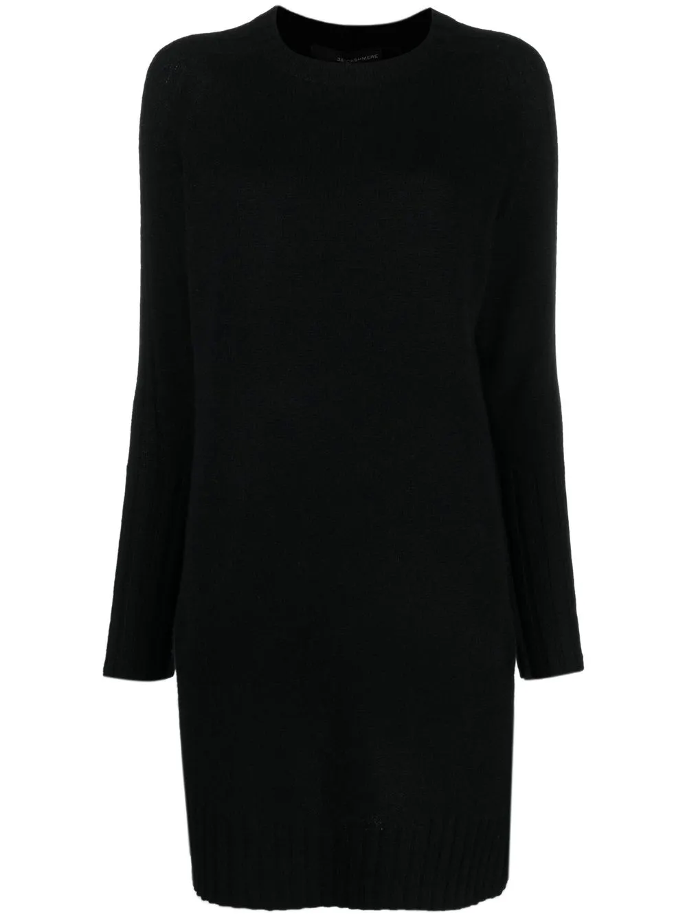 

360Cashmere crew-neck cashmere jumper dress - Black