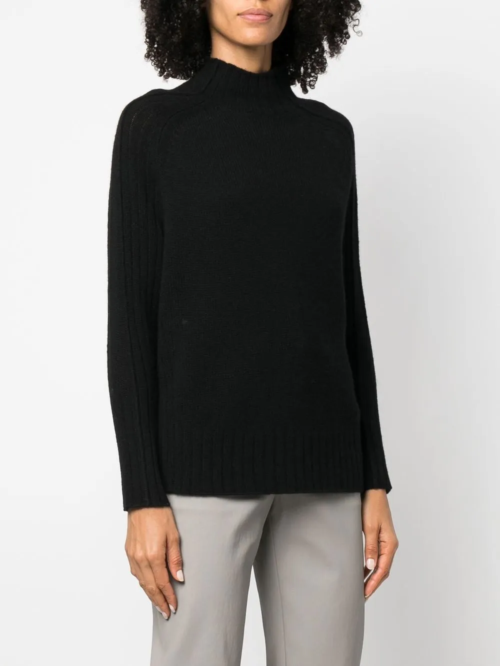 360Cashmere Kasjmier coltrui - Zwart