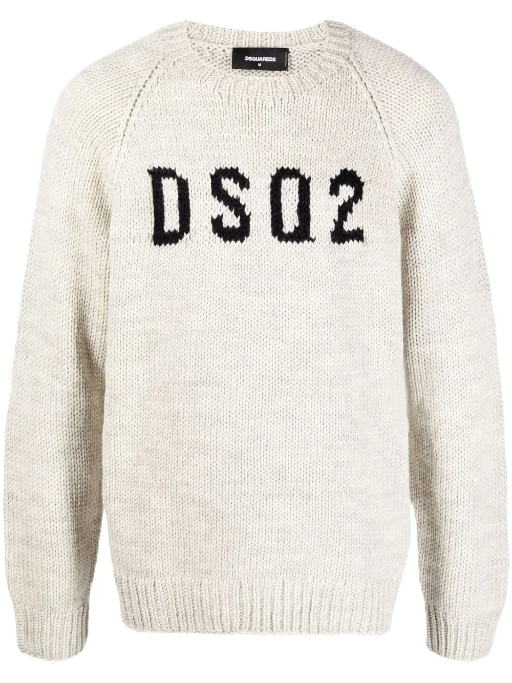 

Dsquared2 suéter tejido en intarsia con cuello redondo - Gris