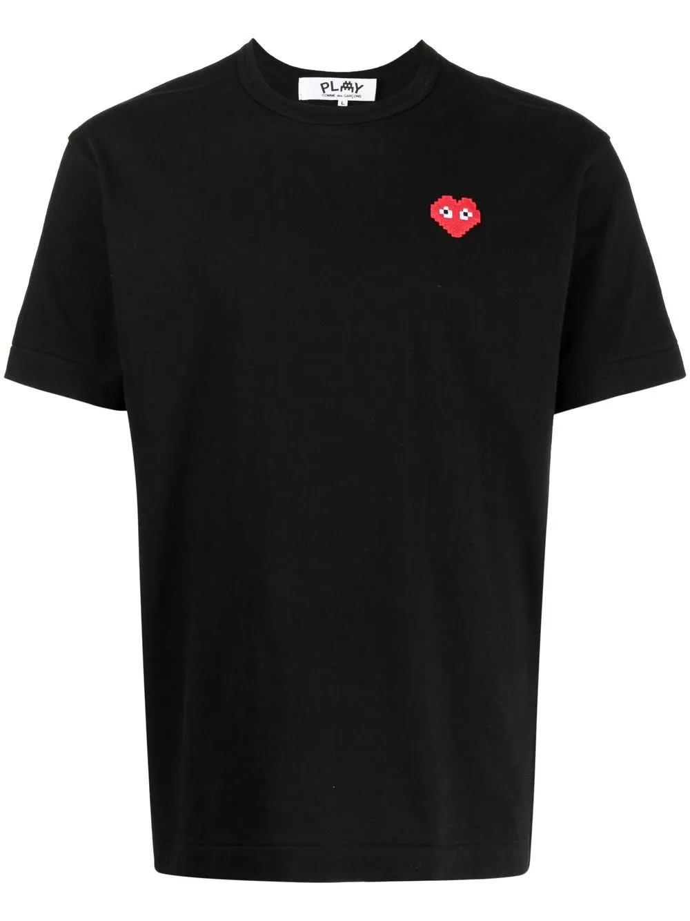 

Comme Des Garçons Play playera con parche del logo - Negro