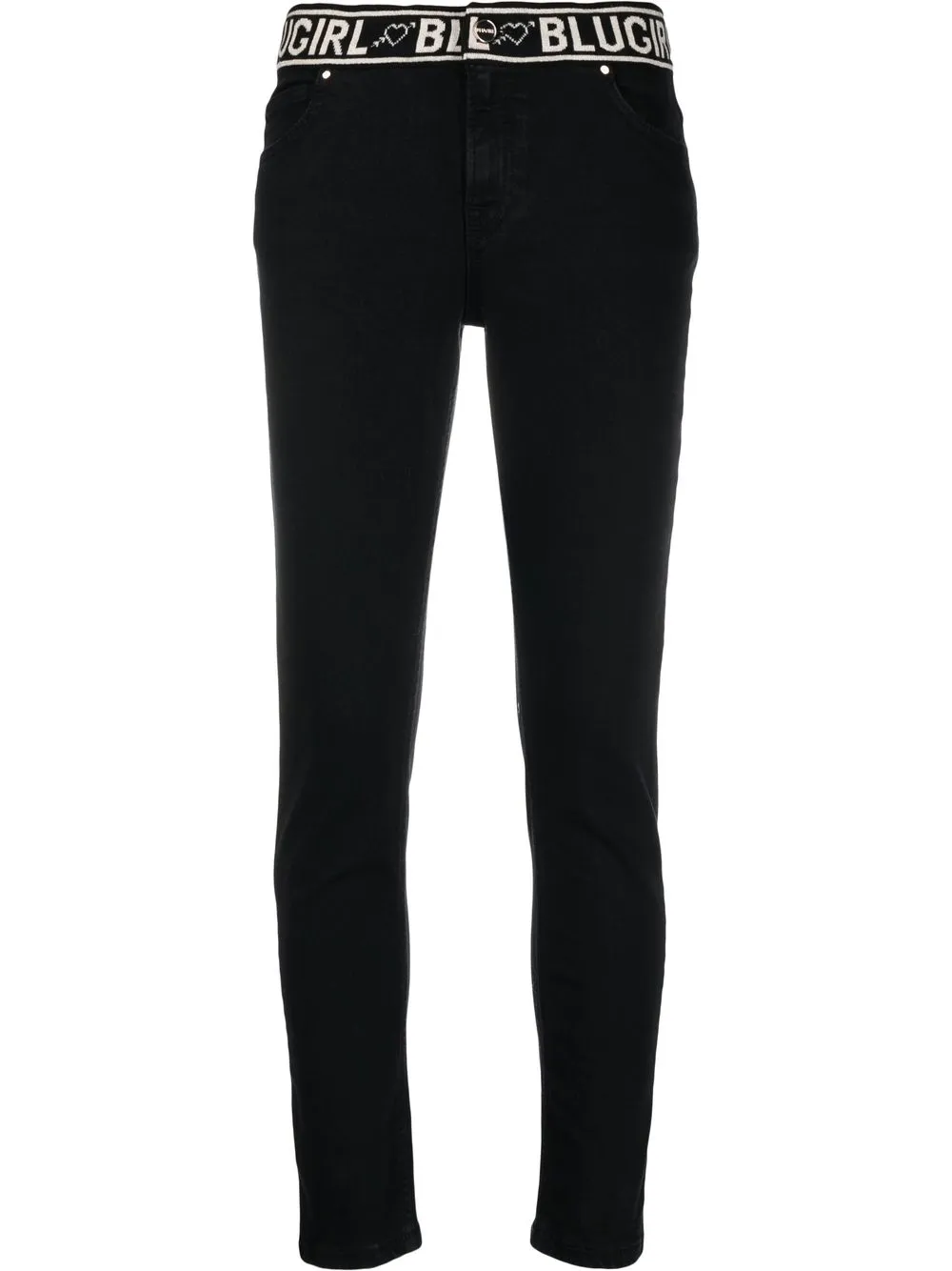 

Blugirl skinny jeans con logo - Negro