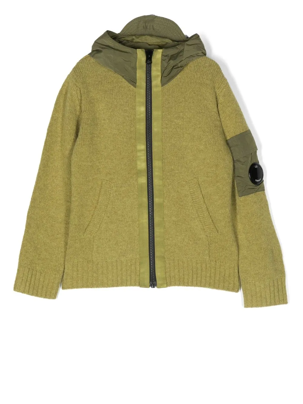 

C.P. Company Kids chamarra con capucha y cierre - Verde