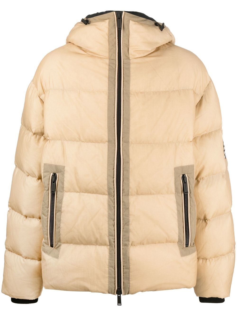Shop Dsquared2 Logo-patch Padded Jacket In Nude