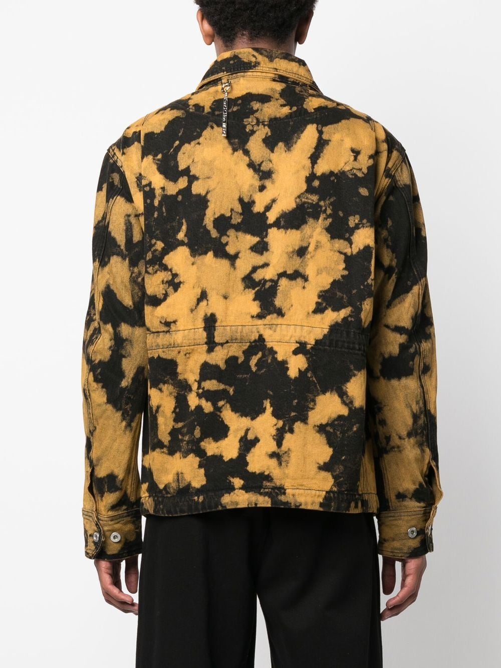 Feng Chen Wang Black Jacquard Denim Jacket