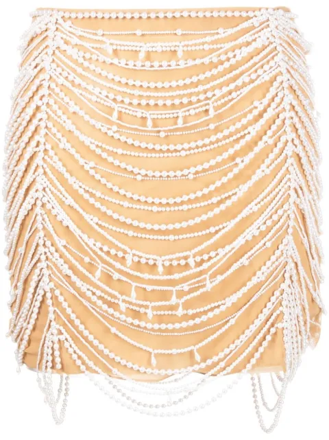 Blumarine falda con detalle de perlas