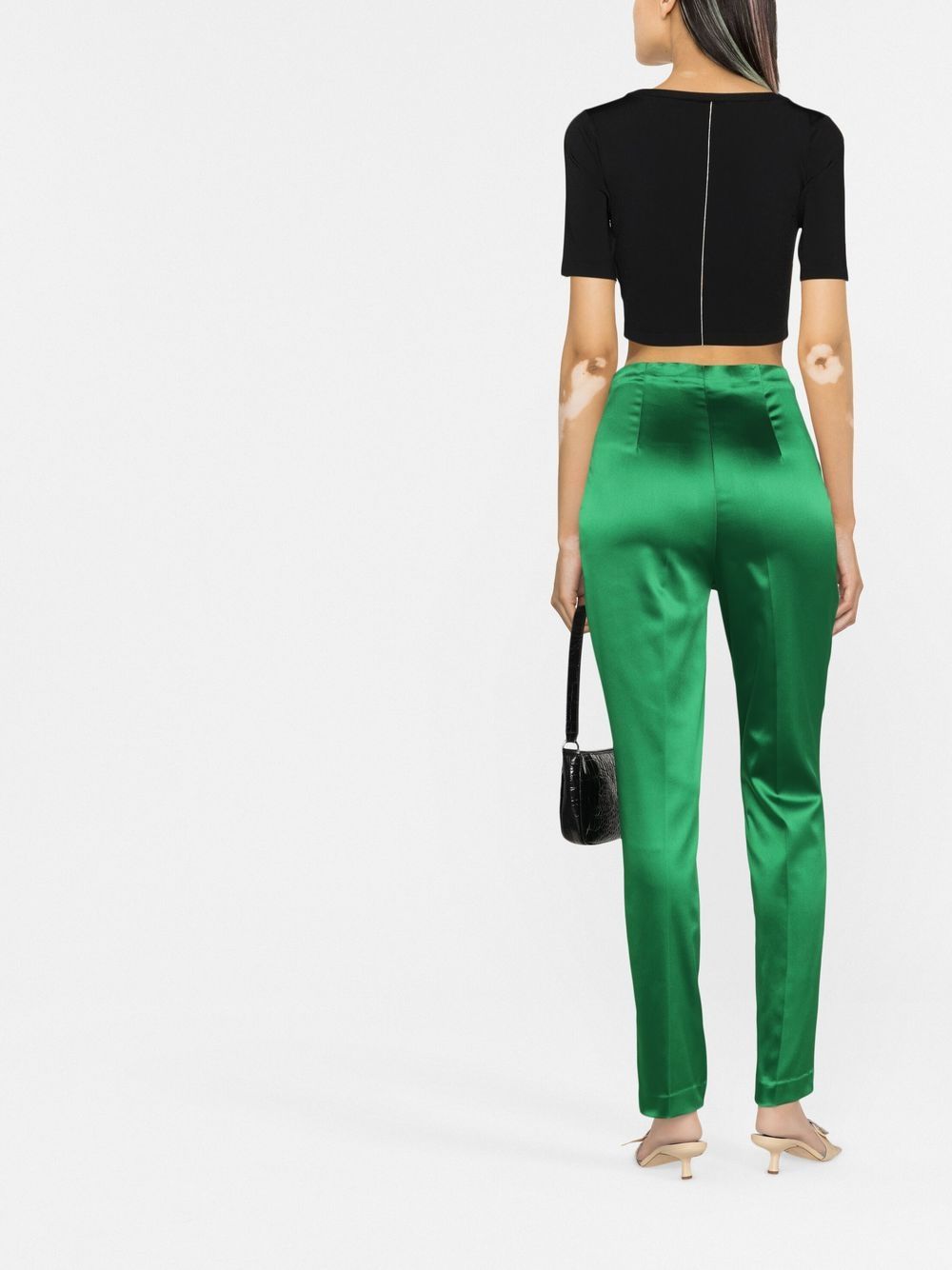 Shop P.a.r.o.s.h High-waist Trousers In Grün