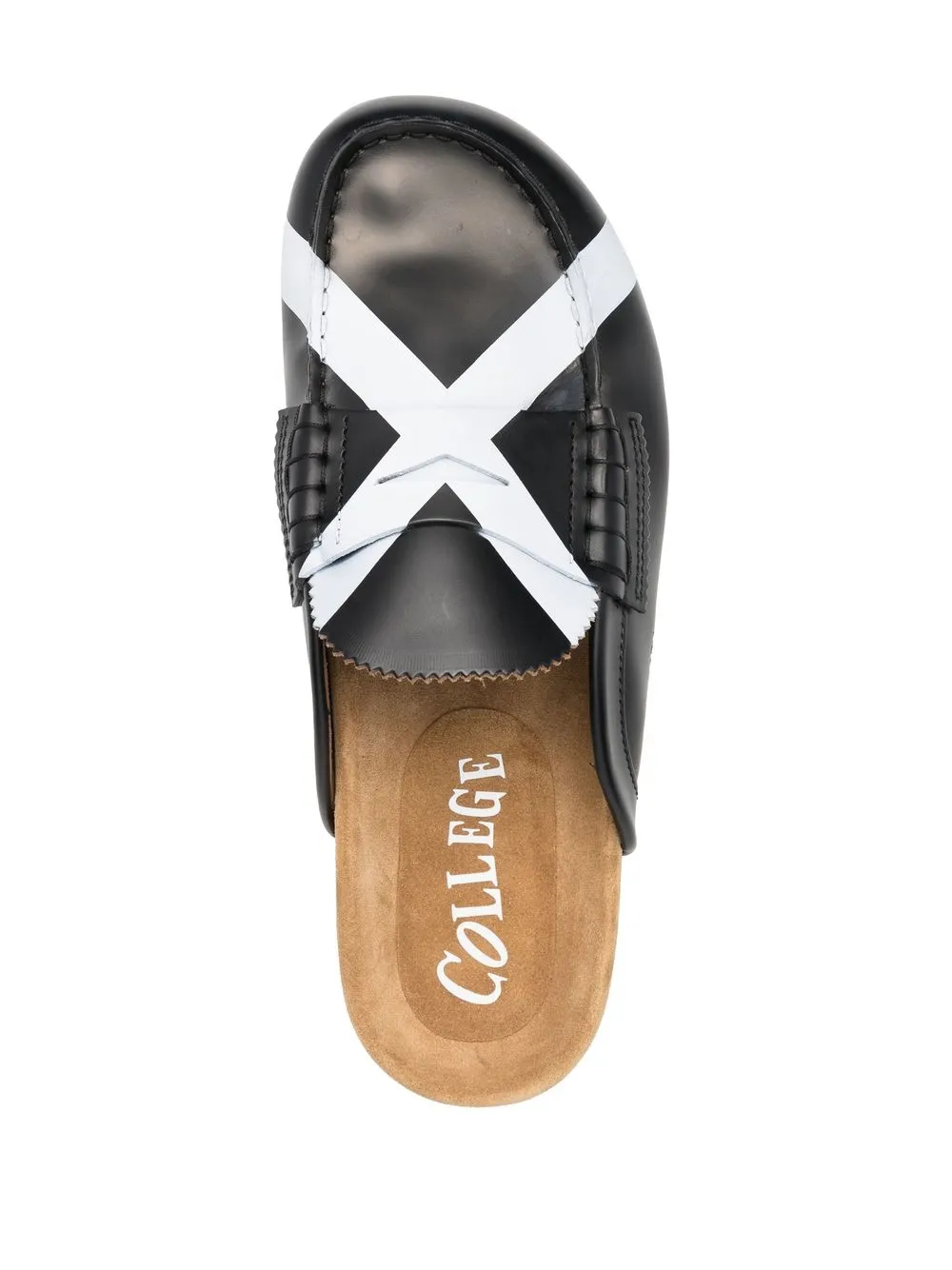 College Leather Cross Mules Farfetch
