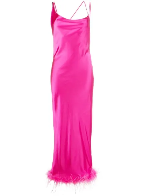 Loulou x Rue Ra feather-detail maxi dress