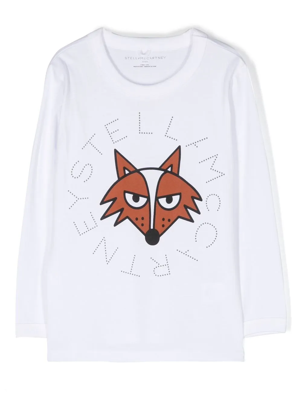 

Stella McCartney Kids playera con logo Fox - Blanco