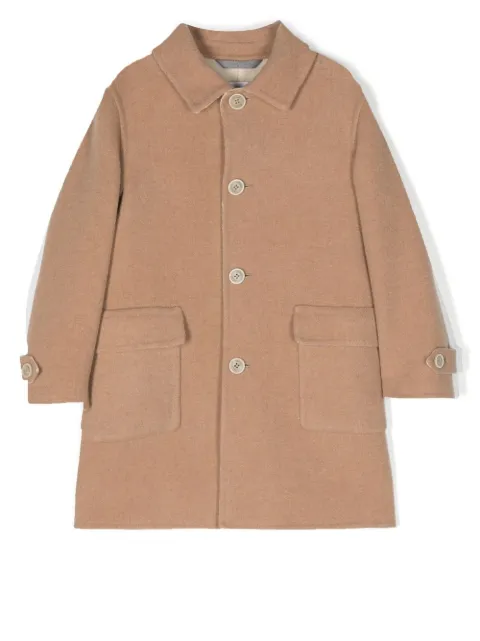 Eleventy Kids single-breasted wool-cashmere coat