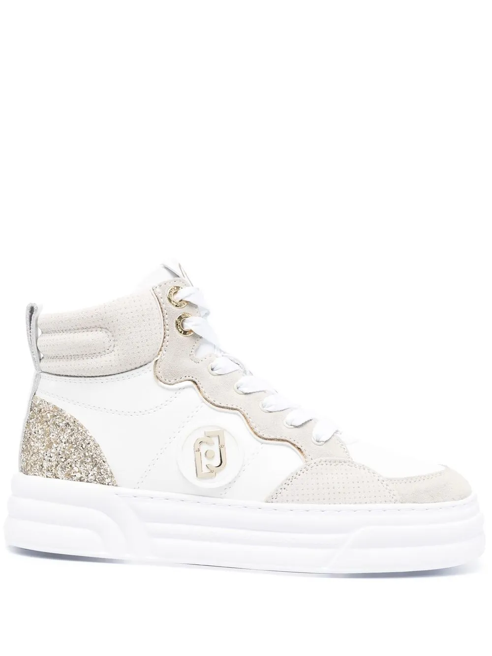 

LIU JO panelled logo-plaque sneakers - White