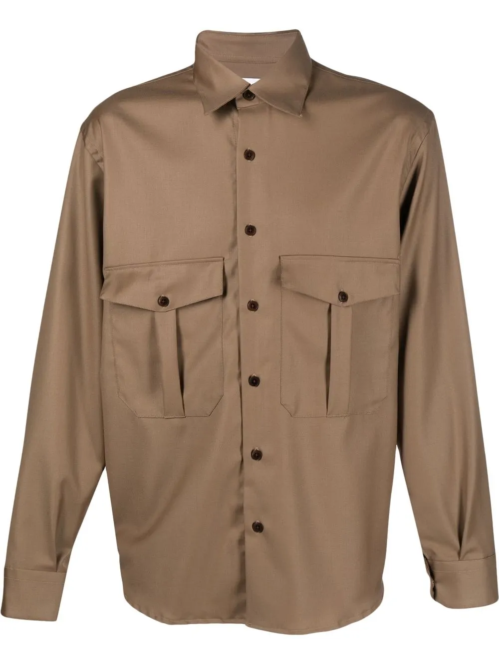 

Costumein flap-pocket wool shirt - Neutrals