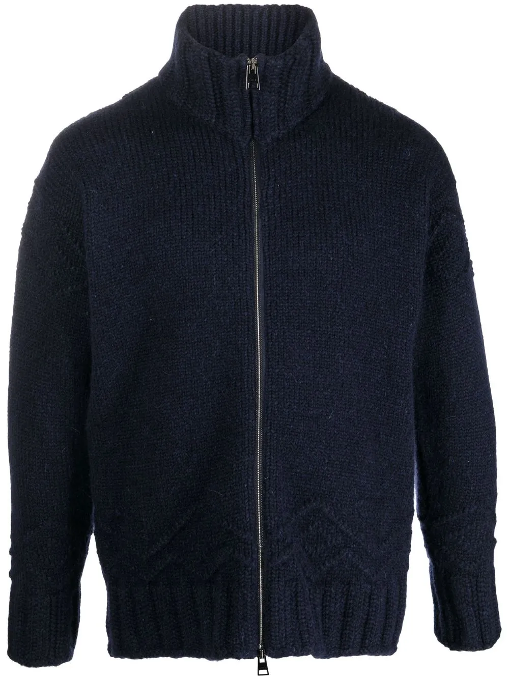 

ETRO funnel neck zip-front jumper - Blue