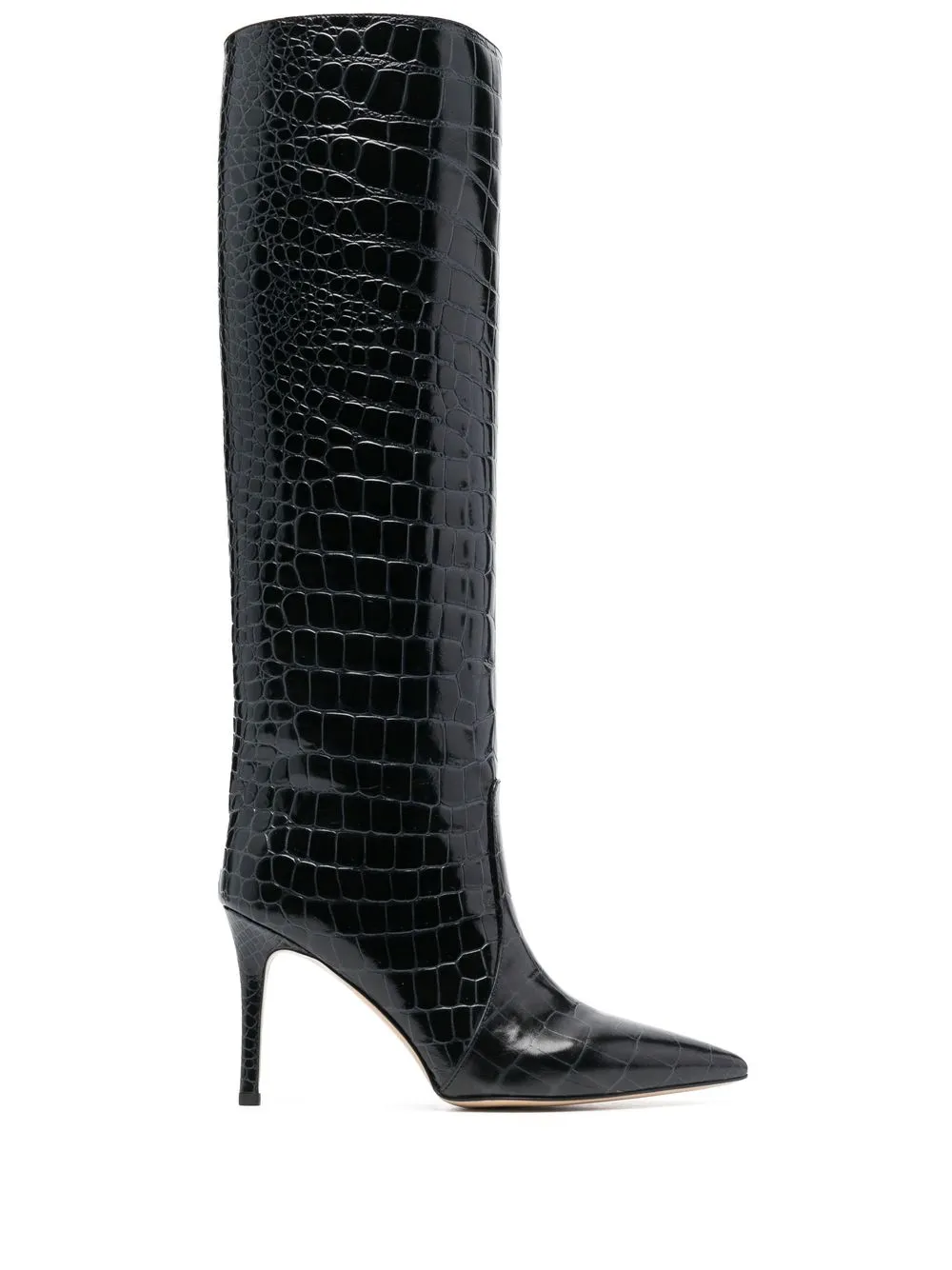 

BETTINA VERMILLON Josephine croc-embossed boots - Black