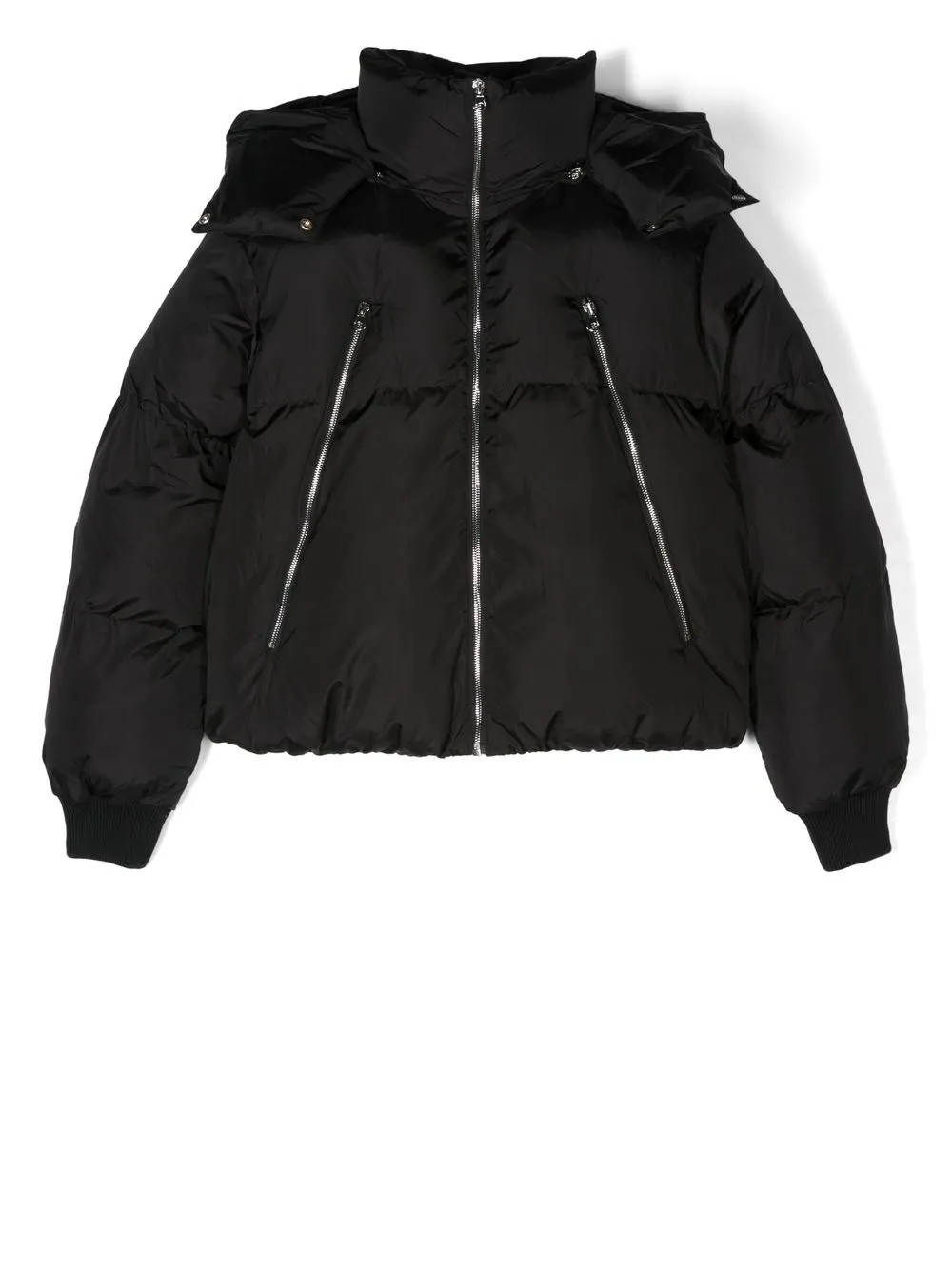 

MM6 Maison Margiela Kids chamarra capitonada con capucha - Negro