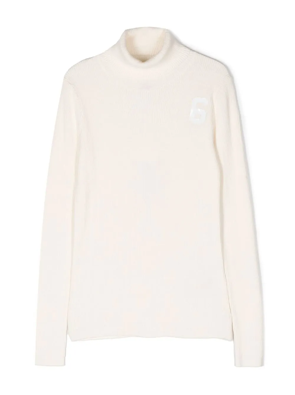 

MM6 Maison Margiela Kids TEEN number-print roll-neck jumper - Neutrals
