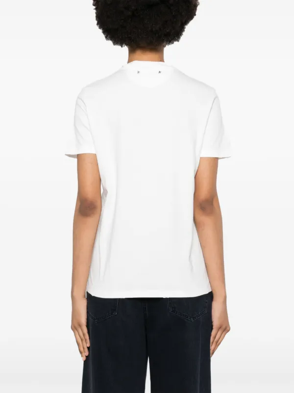 Golden Goose rhinestone-embellished Cotton T-shirt | White
