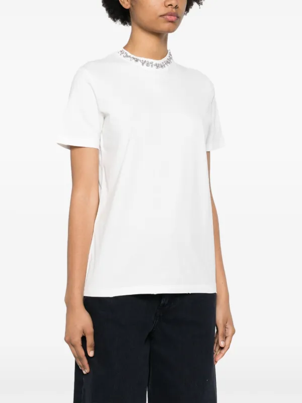 Golden Goose rhinestone-embellished Cotton T-shirt | White